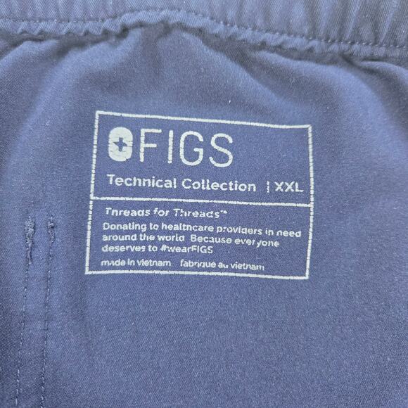 Figs Cairo Cargo Healthcare Medical Scrub Pants in Navy Blue Men's Size XXL - Picture 9 of 11